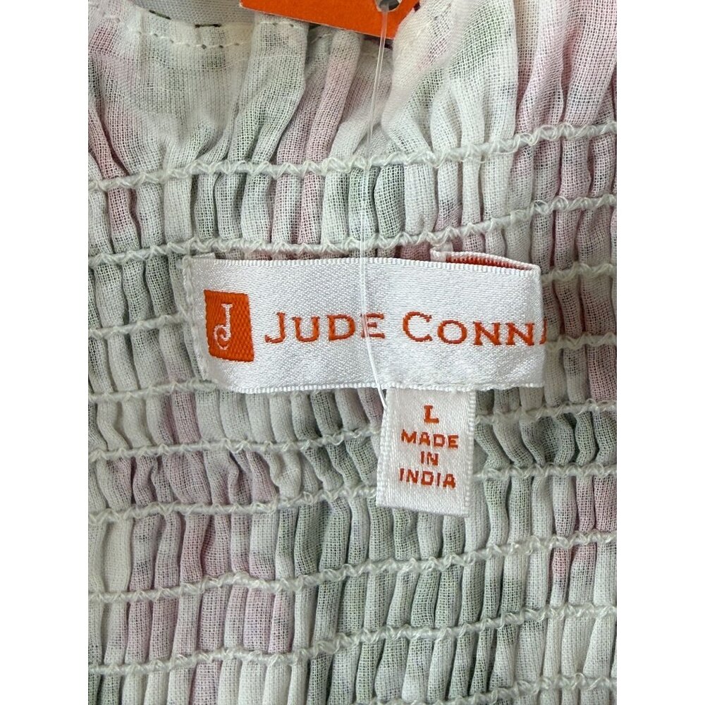NWT Jude Connally Peony Cotton Voile Dress in Pink Botanical White Large $248 - Picture 5 of 11
